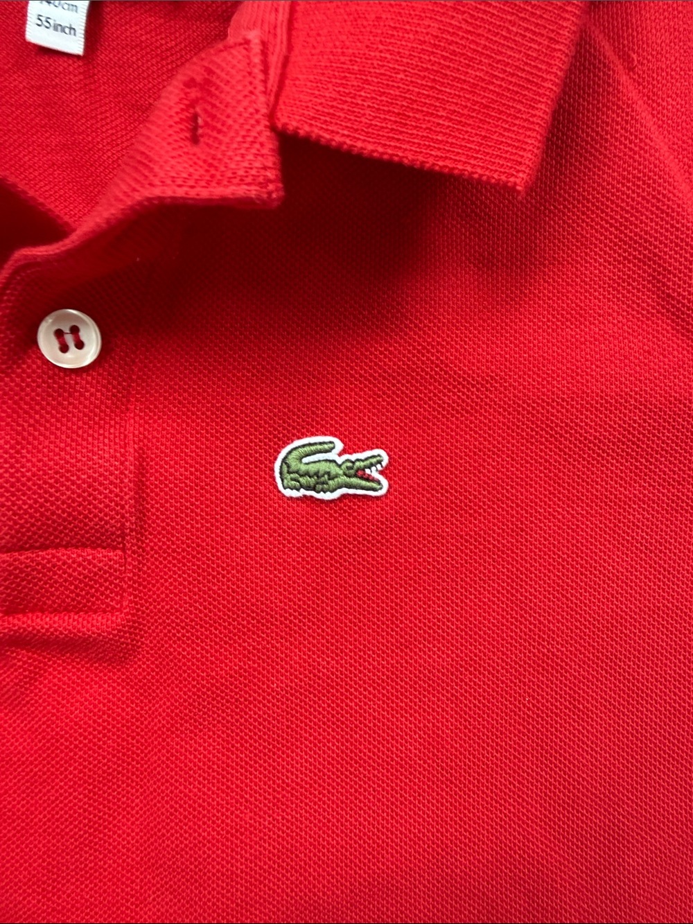 Lacoste Kids Red and White Polo Duo / Sz 10 EUC - Picture 3 of 5